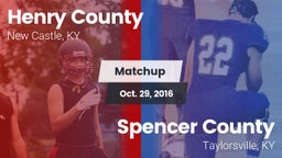 Matchup: Henry County High vs. Spencer County  2016