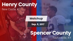 Matchup: Henry County High vs. Spencer County  2017