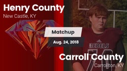 Matchup: Henry County High vs. Carroll County  2018