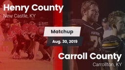 Matchup: Henry County High vs. Carroll County  2019
