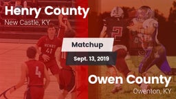 Matchup: Henry County High vs. Owen County  2019