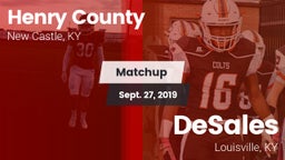 Matchup: Henry County High vs. DeSales  2019