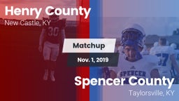 Matchup: Henry County High vs. Spencer County  2019