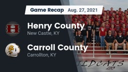 Recap: Henry County  vs. Carroll County  2021
