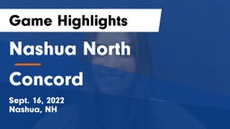 Nashua North  vs Concord  Game Highlights - Sept. 16, 2022