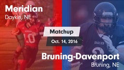 Matchup: Meridian vs. Bruning-Davenport  2016