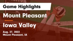 Mount Pleasant  vs Iowa Valley Game Highlights - Aug. 27, 2022