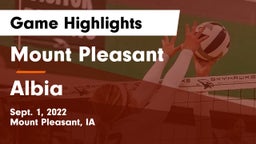 Mount Pleasant  vs Albia  Game Highlights - Sept. 1, 2022