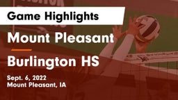 Mount Pleasant  vs Burlington HS Game Highlights - Sept. 6, 2022