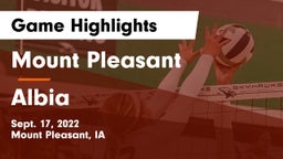 Mount Pleasant  vs Albia Game Highlights - Sept. 17, 2022