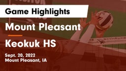Mount Pleasant  vs Keokuk HS Game Highlights - Sept. 20, 2022