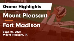 Mount Pleasant  vs Fort Madison  Game Highlights - Sept. 27, 2022