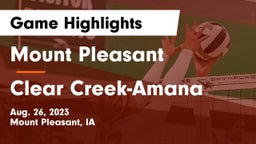 Mount Pleasant  vs Clear Creek-Amana Game Highlights - Aug. 26, 2023