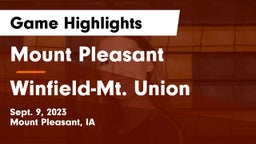 Mount Pleasant  vs Winfield-Mt. Union  Game Highlights - Sept. 9, 2023