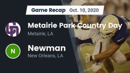 Recap: Metairie Park Country Day  vs. Newman  2020