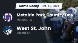 Recap: Metairie Park Country Day  vs. West St. John  2021