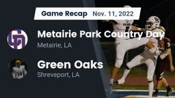 Recap: Metairie Park Country Day  vs. Green Oaks  2022