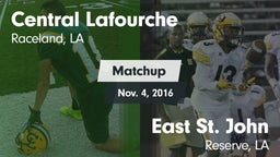 Matchup: Central Lafourche vs. East St. John  2016