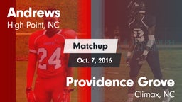 Matchup: Andrews vs. Providence Grove  2016