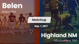 Matchup: Belen vs. Highland  NM 2017
