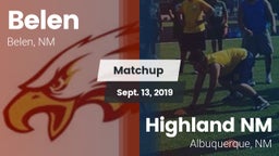 Matchup: Belen vs. Highland  NM 2019
