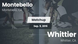 Matchup: Montebello vs. Whittier  2016