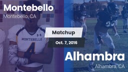 Matchup: Montebello vs. Alhambra  2016