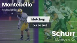 Matchup: Montebello vs. Schurr  2016