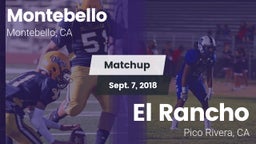 Matchup: Montebello vs. El Rancho  2018