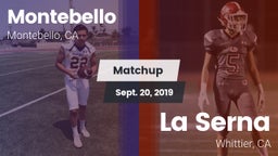 Matchup: Montebello vs. La Serna  2019