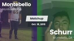 Matchup: Montebello vs. Schurr  2019