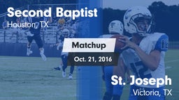 Matchup: Second Baptist High vs. St. Joseph  2016
