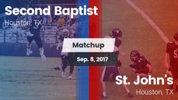 Matchup: Second Baptist High vs. St. John's  2017