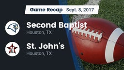 Recap: Second Baptist  vs. St. John's  2017