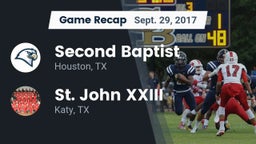 Recap: Second Baptist  vs. St. John XXIII  2017