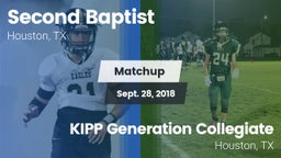 Matchup: Second Baptist High vs. KIPP Generation Collegiate 2018