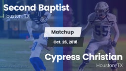 Matchup: Second Baptist High vs. Cypress Christian  2018
