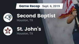 Recap: Second Baptist  vs. St. John's  2019