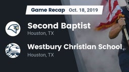 Recap: Second Baptist  vs. Westbury Christian School 2019