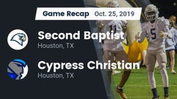 Recap: Second Baptist  vs. Cypress Christian  2019