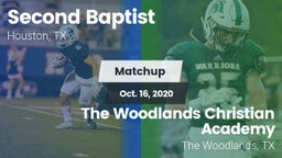 Matchup: Second Baptist High vs. The Woodlands Christian Academy  2020