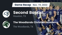 Recap: Second Baptist  vs. The Woodlands Christian Academy  2022