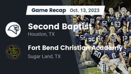 Recap: Second Baptist  vs. Fort Bend Christian Academy 2023