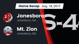 Recap: Jonesboro  vs. Mt. Zion  2017