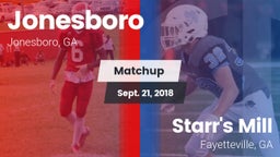 Matchup: Jonesboro vs. Starr's Mill  2018