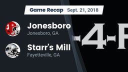Recap: Jonesboro  vs. Starr's Mill  2018