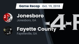 Recap: Jonesboro  vs. Fayette County  2018