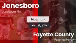 Matchup: Jonesboro vs. Fayette County  2019