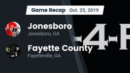 Recap: Jonesboro  vs. Fayette County  2019