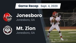 Recap: Jonesboro  vs. Mt. Zion  2020